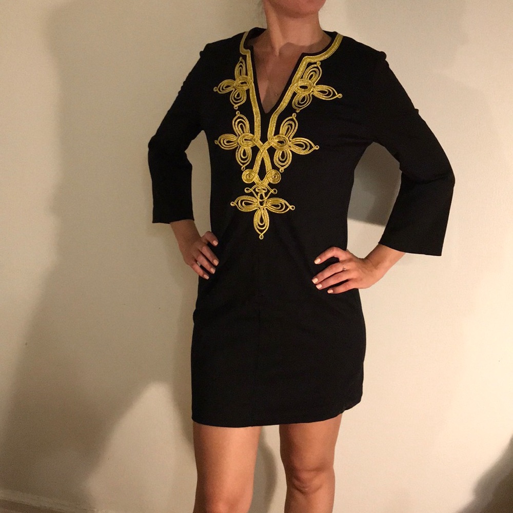 Carmen Marc Valvo Black Elegant Evening Dress